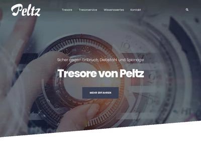 Website von PELTZ TRESORE