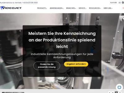 Website von Videojet Technologies GmbH