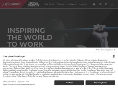 Website von Life Fitness Europe GmbH