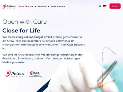 Website von Catgut GmbH