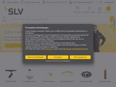 Website von SLV GmbH