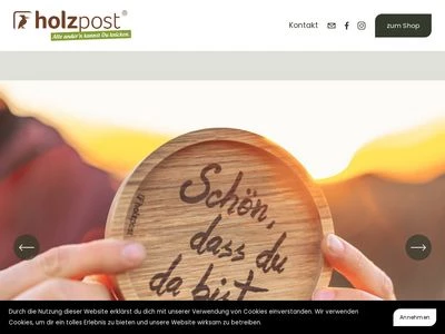 Website von holzpost GmbH