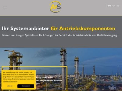 Website von a+s vertriebs gmbh