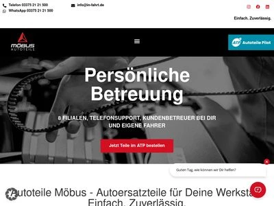 Website von Autoteile Möbus GmbH