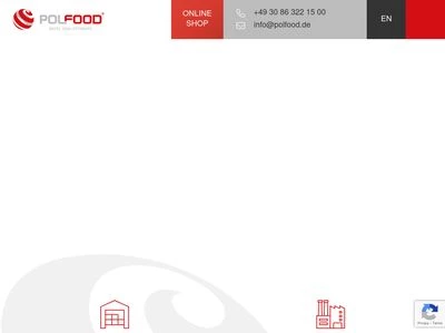 Website von Polfood GmbH