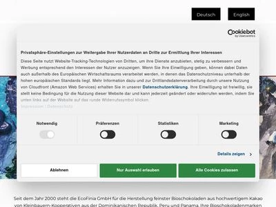 Website von VIVANI -  EcoFinia GmbH