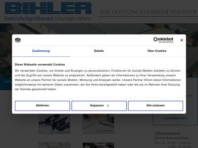 Website von Bihler GmbH & CO. KG