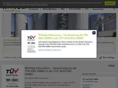 Website von TPA KKS GmbH