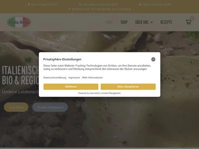 Website von Pasta Nuova GmbH