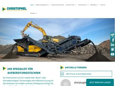 Website von C. Christophel Maschinenhandel & Vermittlungen GmbH