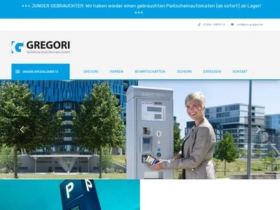 Website von GVV Gregori Verkehrstechnik-Vertriebs GmbH