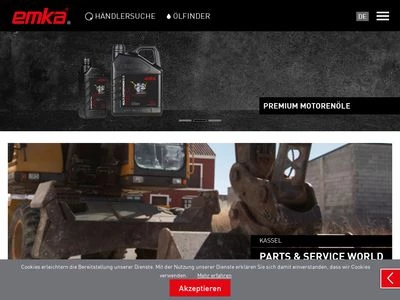 Website von  EMKA Schmiertechnik GmbH