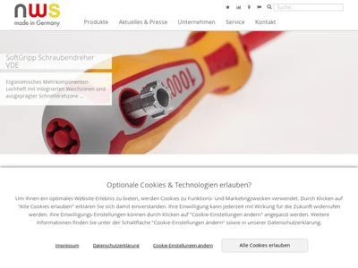 Website von NWS Germany Produktion W. Nöthen e.K