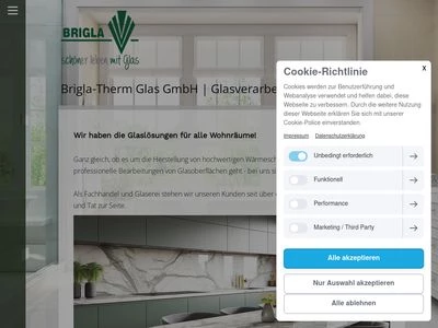 Website von Brigla-Therm Glas GmbH