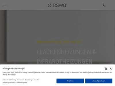 Website von ESWA Deutschland GmbH