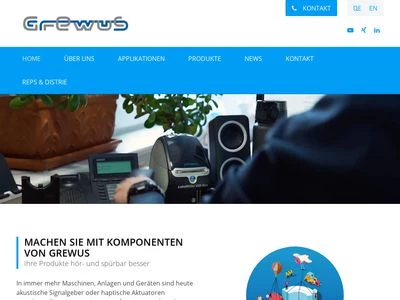 Website von GREWUS GmbH