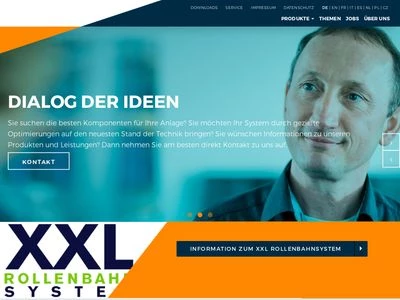 Website von AQS Logistic Systems GmbH