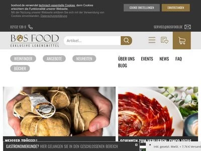 Website von BOS FOOD GmbH