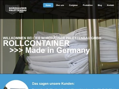 Website von Nordhäuser Palettenbau GmbH