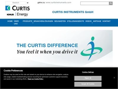 Website von Curtis Instruments GmbH