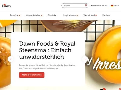 Website von Dawn Foods Germany GmbH