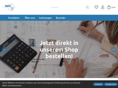 Website von WPO Objekt- und Fachraumeinrichtung GmbH