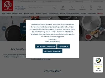 Website von Josef Schulte-Ufer KG Metallwarenfabrik