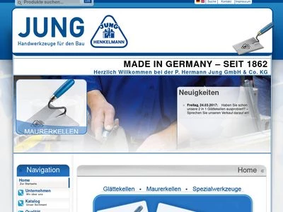 Website von P. Hermann Jung GmbH & Co. KG