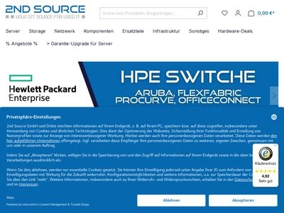 Website von 2nd Source GmbH