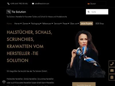 Website von Tie Solution GmbH