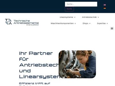 Website von Technische Antriebselemente GmbH