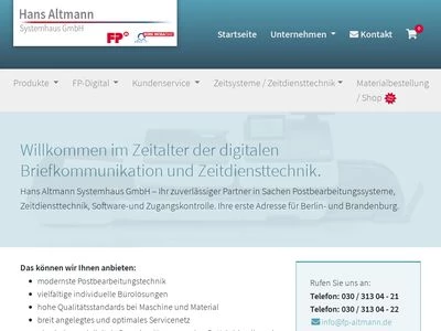 Website von Hans Altmann Systemhaus GmbH