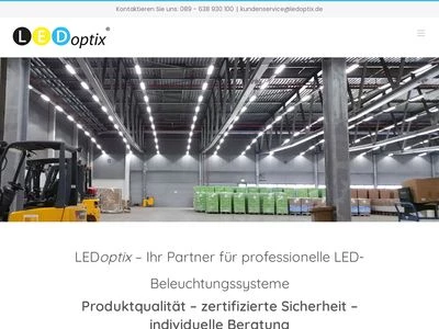 Website von LEDoptix GmbH