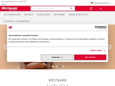 Website von Westmark GmbH