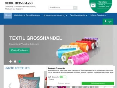 Website von Gebr. Heinemann GmbH & Co. KG