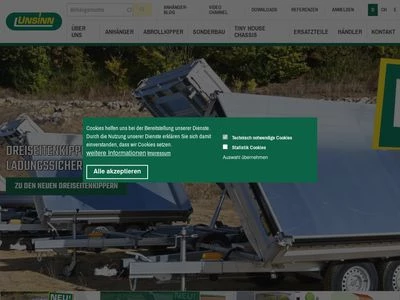 Website von UNSINN Fahrzeugtechnik GmbH