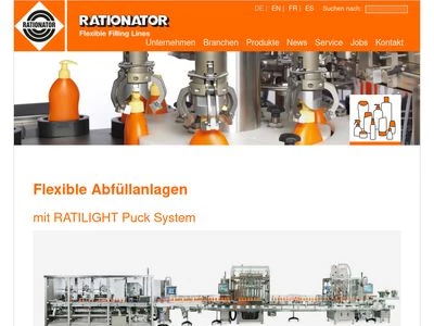 Website von RATIONATOR Maschinenbau GmbH