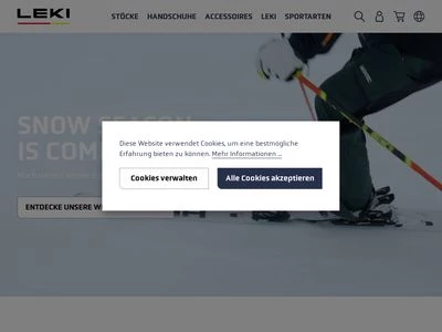 Website von LEKI Lenhart GmbH