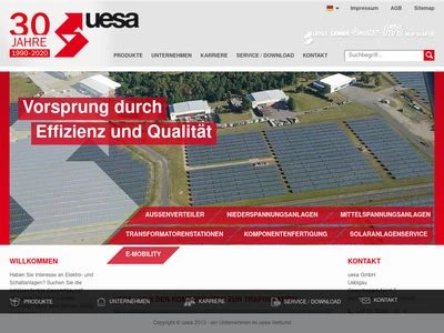 Website von uesa GmbH