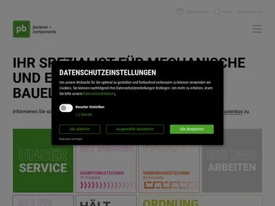 Website von pb elektro vertriebs-gmbh