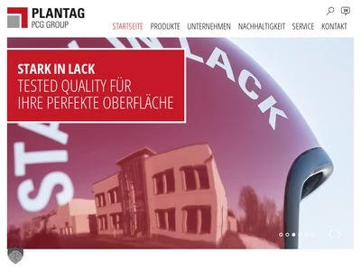 Website von PLANTAG® Coatings GmbH