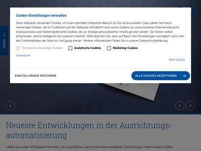 Website von Physik Instrumente (PI) GmbH & Co. KG