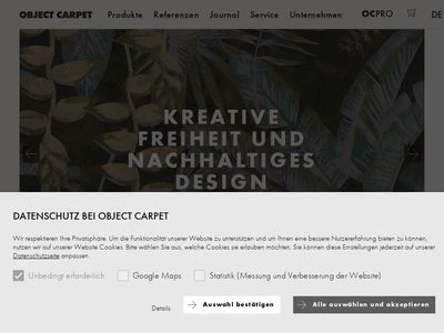 Website von OBJECT CARPET GmbH