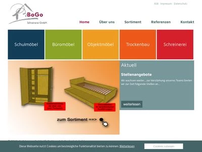 Website von BoGo Schreinerei GmbH