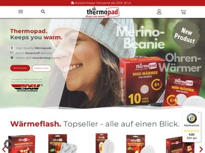 Website von Thermopad GmbH