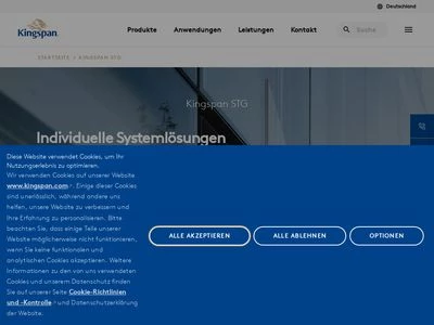 Website von Kingspan STG GmbH