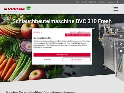 Website von Rovema GmbH