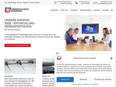 Website von Riensch & Held GmbH & Co.KG