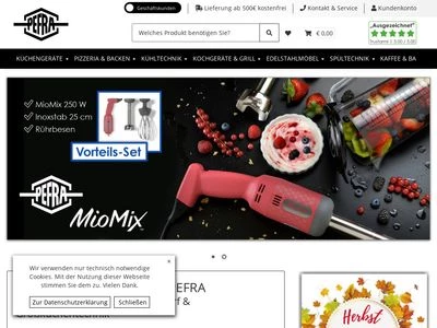 Website von PEFRA & SC-GASTRO GmbH