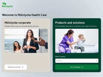 Website von Mölnlycke Health Care GmbH